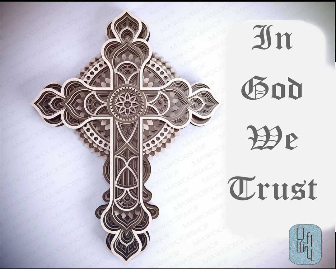 CR26. Christian Cross, Wall Art, Wall Hanging, Layered Art, Religious