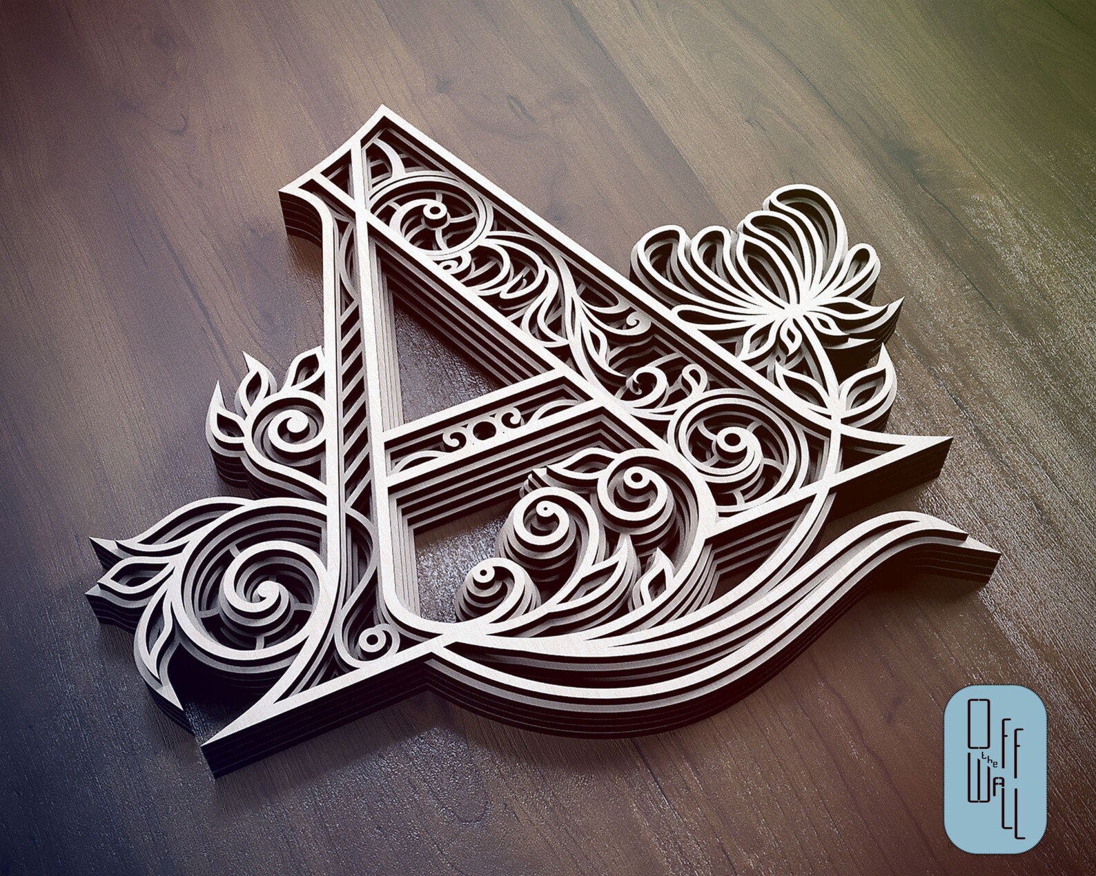 Layered Letter A, Laser Cut Letter, Wall Art Multilayer Letter, Numbers