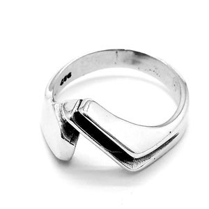 925 Sterling silver, Art deco style ring, Friendship Ring, Statement ring, minimalistic ring, Shiny oxidized ring, Romantic Gift.
