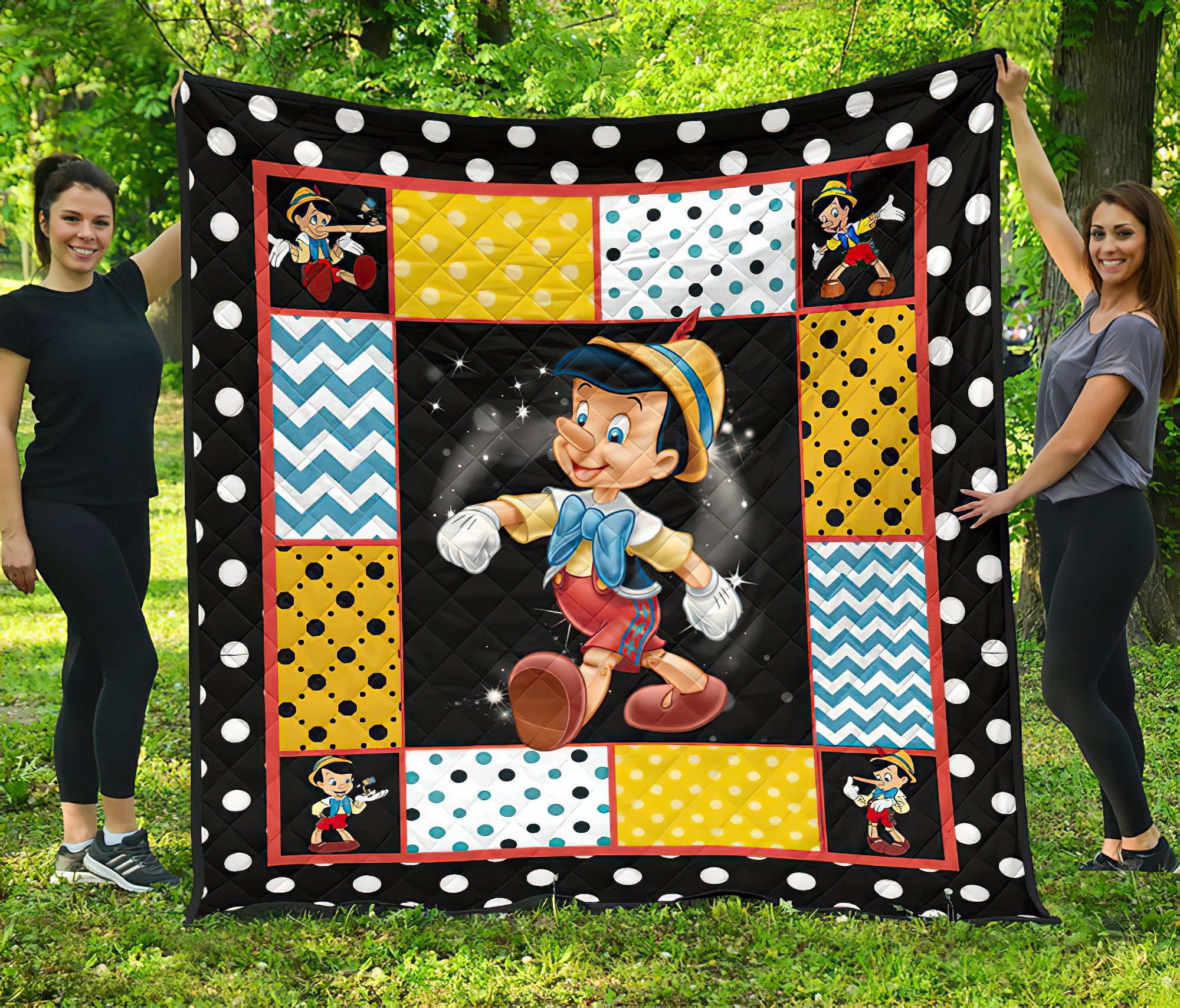 Pinocchio Quilt Decke Pinocchio Fleece Decke Custom Design Etsy