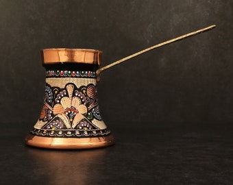 Greek Coffee Pot Copper Stovetop Coffee Pot