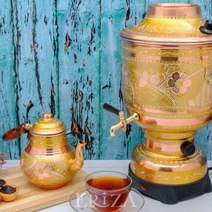 Turkish Handmade Copper Electric Tea Maker