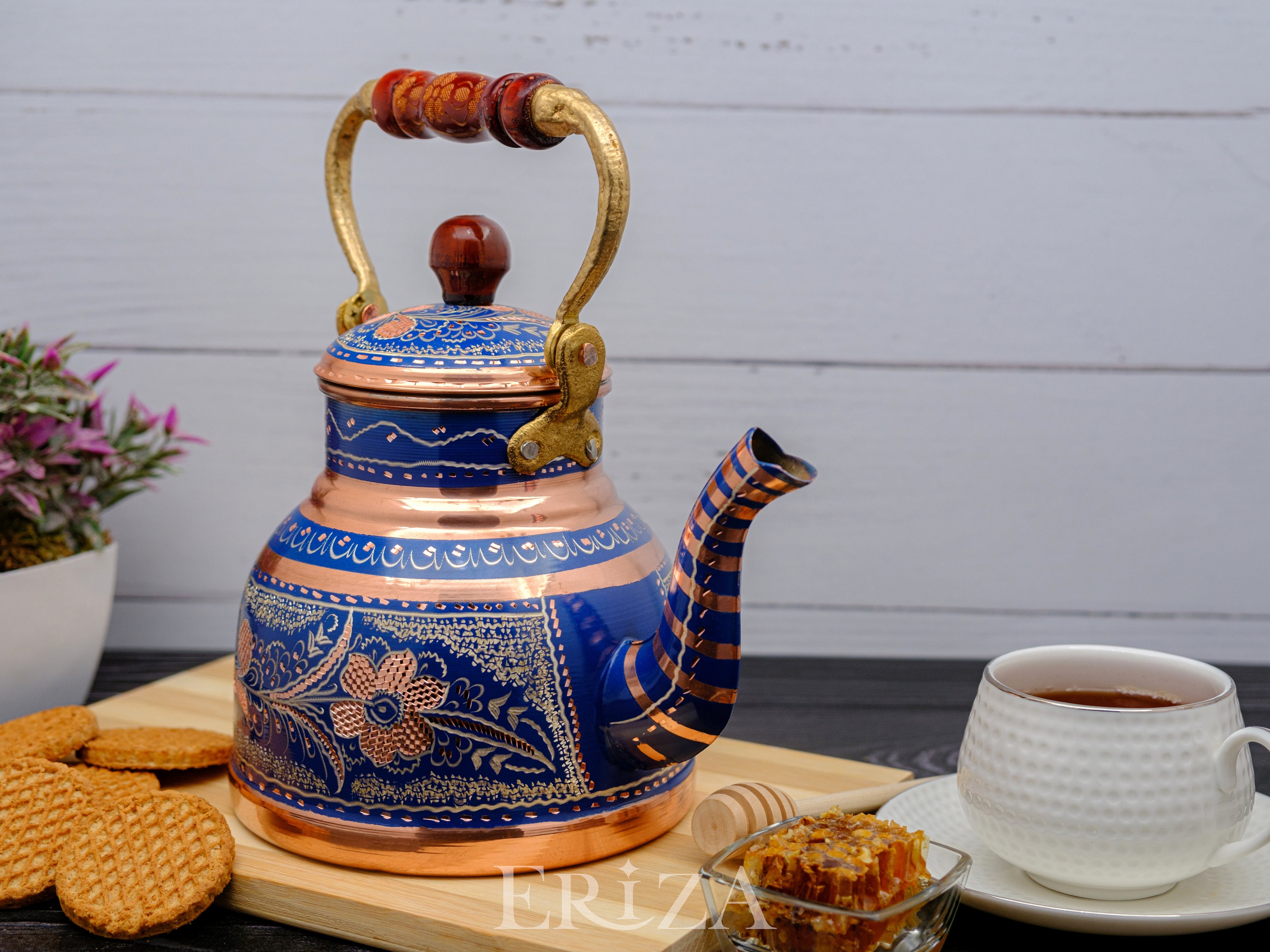 Caffettiera Turca In Rame Fatta A Mano 200ml | Cezve Ottomano Per Caffè Arabo E Greco | Design Premium - Foto 3