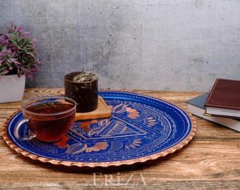 Round Copper Serving Tray