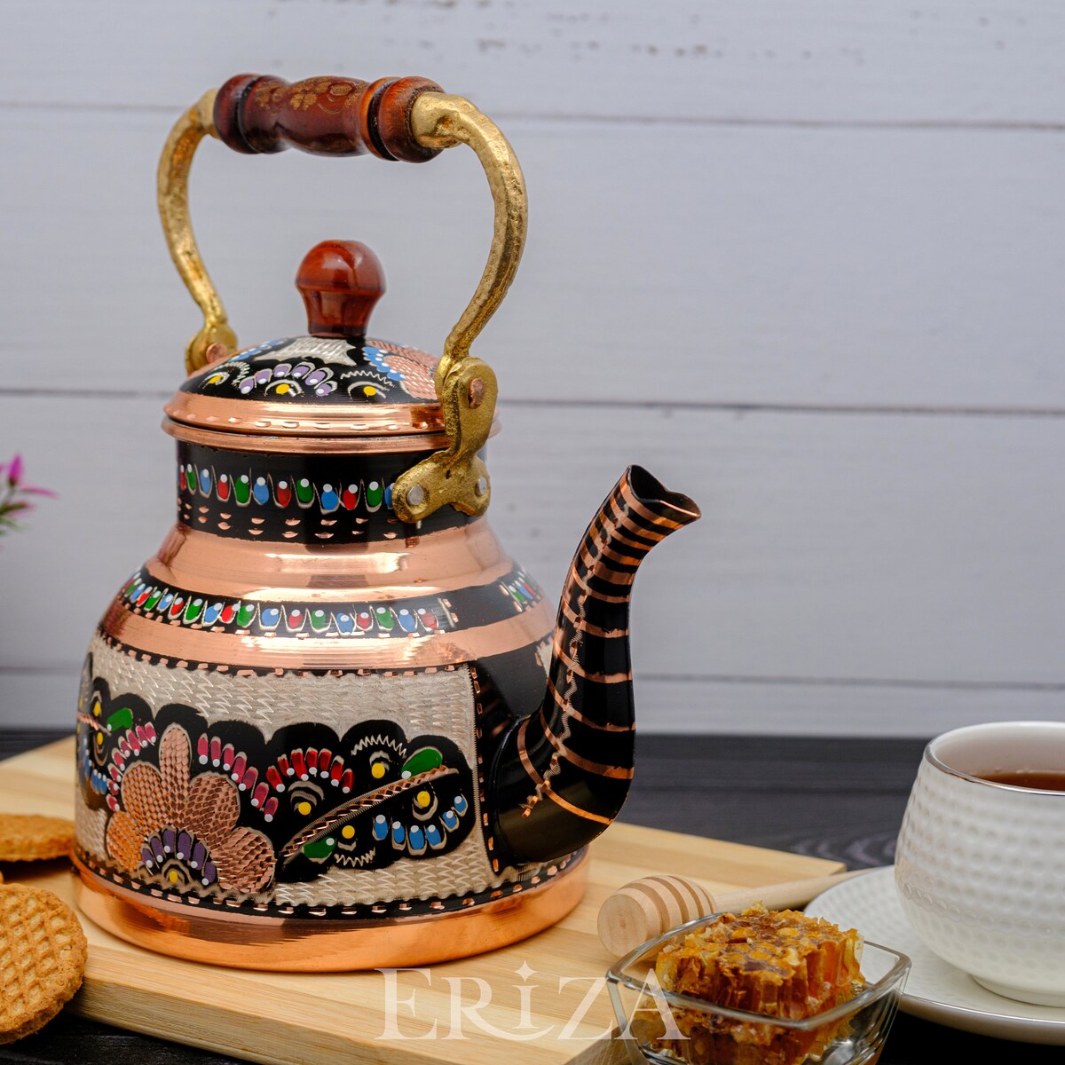 Large Stovetop Copper Kettle Teapot Antique Tea Pot 2.5 Liters - Etsy