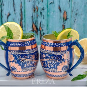 Black Engraved Copper Moscow Mule Mug, Tin-Lined 550 ml image 13