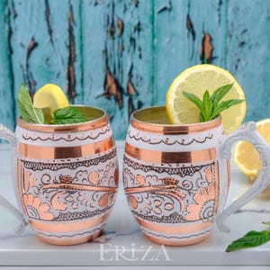 Black Engraved Copper Moscow Mule Mug, Tin-Lined 550 ml image 10