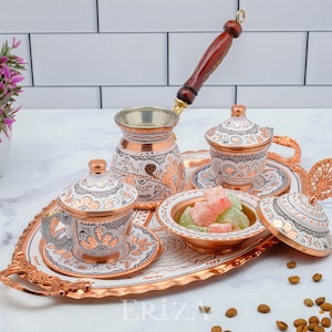 Copper Espresso Cups Set Turkish Coffee Cup Set