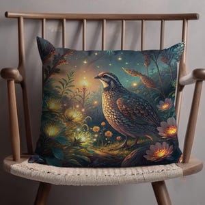 Decorative throw pillow with bird design, nature-inspired cushion for home decor, vibrant and cozy pillow for living room, bird-themed soft