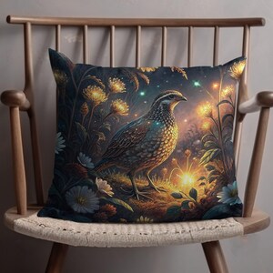Bird Art Throw Pillow, Nature Themed Cushion, Decorative Bird Cushion Cover, Outdoor Pillow, Unique Garden Decor, Cozy Home Accent Pillow