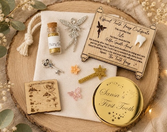 Pièce personnalisée fée des dents - pochette fée des dents - souvenir lettre fée des dents - kit d'oreiller première fée des dents