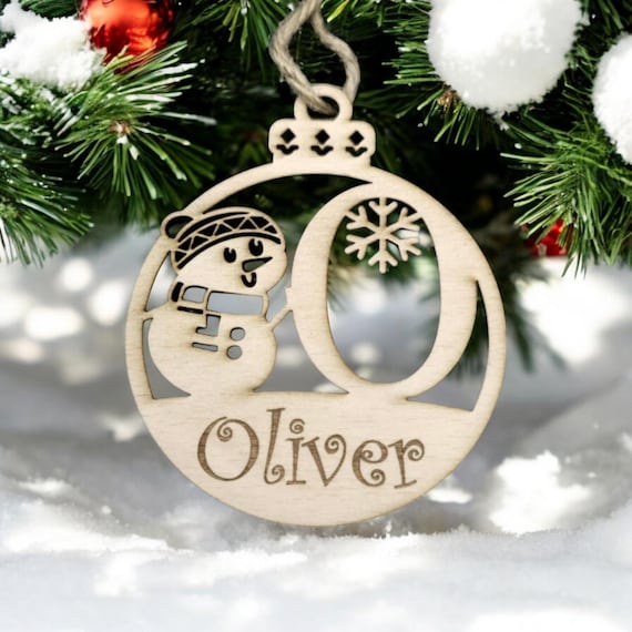Boules De Noël Personnalisables 2025 - Bonhomme De Neige Avec Prénoms Famille - Décoration Sapin Personnalisée - Cadeau Unique - 11