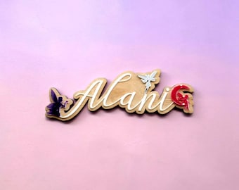 Personalised Fairy Name Sign – Wooden Nursery Name Plaque with Acrylic Detail