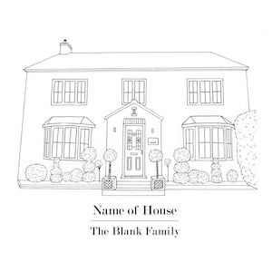 Personalised Hand-drawn House Drawing Custom Digital File