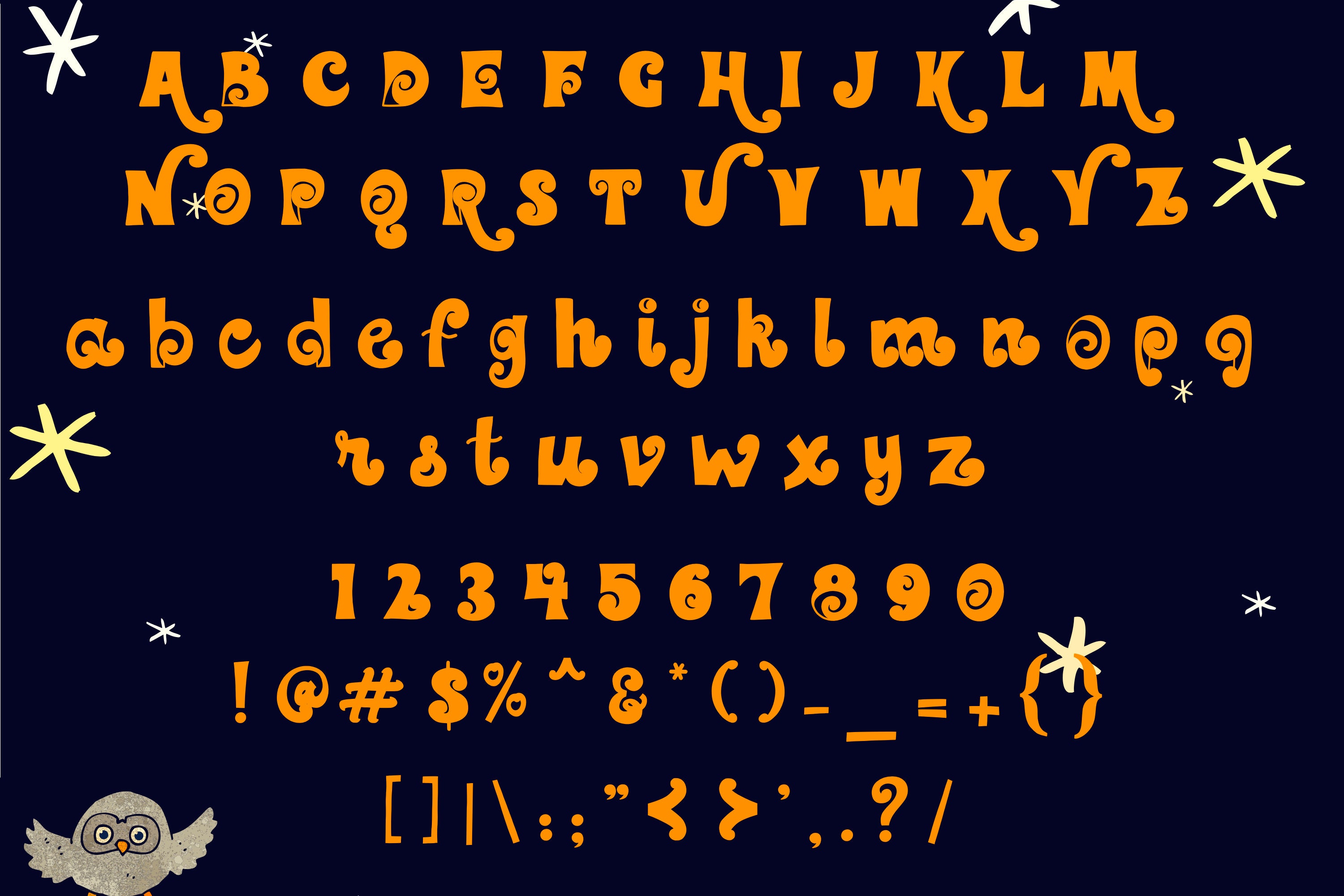 Digital Font, Procreate Font, Display Font, Nice Night Font, Cricut