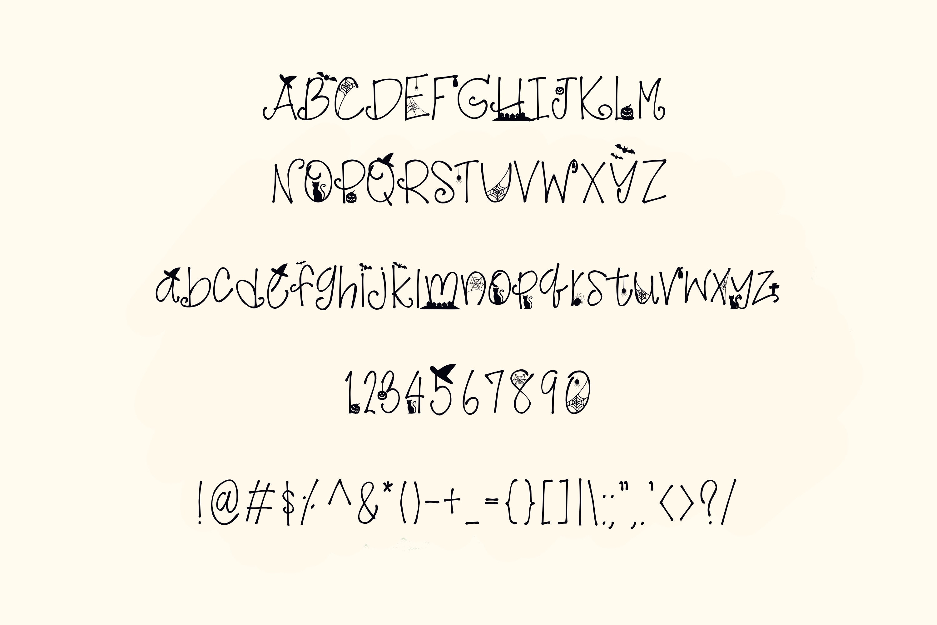 Procreate Font Digital Font Witch's Font Halloween - Etsy