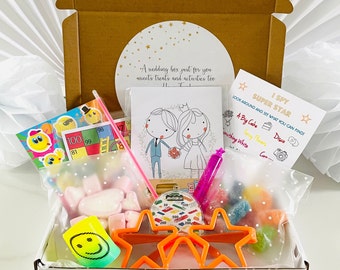 Personalised Wedding Gift Box | Activity Box | Child Activity Pack | Wedding Favour | Filled Box | Thank You Box | Table Favour | GOLD STAR