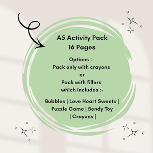 Personalised Pre Filled Wedding Activity Pack Book For Kids | Wedding Favour Gift | Wedding Table Games | Kids Activity | Colouring Pages A5 image 4