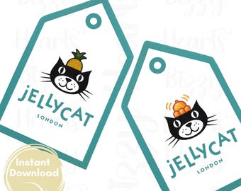 Jellycat Clipart Style Tag | Painted Illustration | PNG |  Two Tags | Instant Digital Download