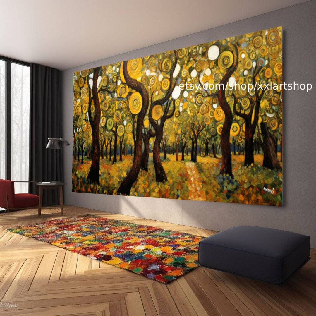 Tree of Life Gustav Klimt Style Wall Art Canvas Wall Art Print Modern ...