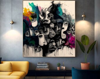 LOUP DES MONTAGNES - Triptyque, déco murale