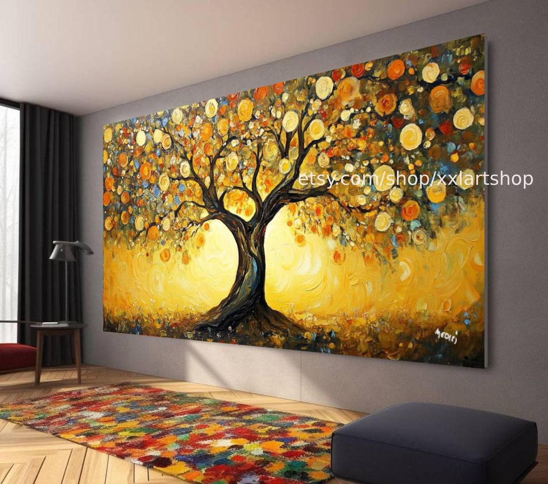 Tree of Life Gustav Klimt Style Wall Art Canvas Wall Art Modern Picture ...