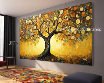 Baum des Lebens Gustav Klimt style Wandkunst Leinwand Wandkunstdruck Modernes Bild Wohnzimme gespannt auf Keilrahmen oder gerollt t71016a