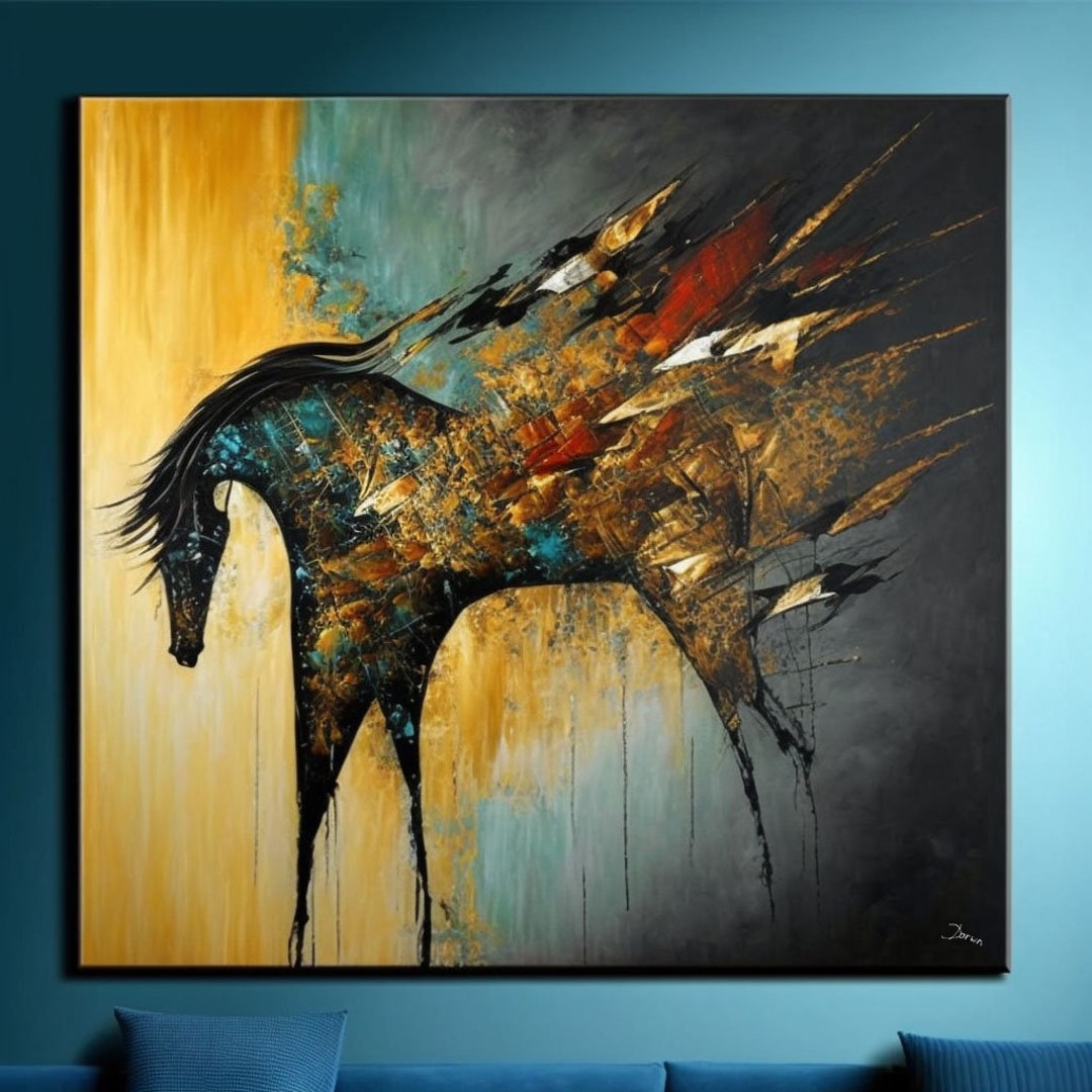 Abstraktes Leinwandbild 'Baumzweig' – 61 X 91 Cm, Strukturiert, Graue Naturlandschaft, Fertig Zum Aufhängen