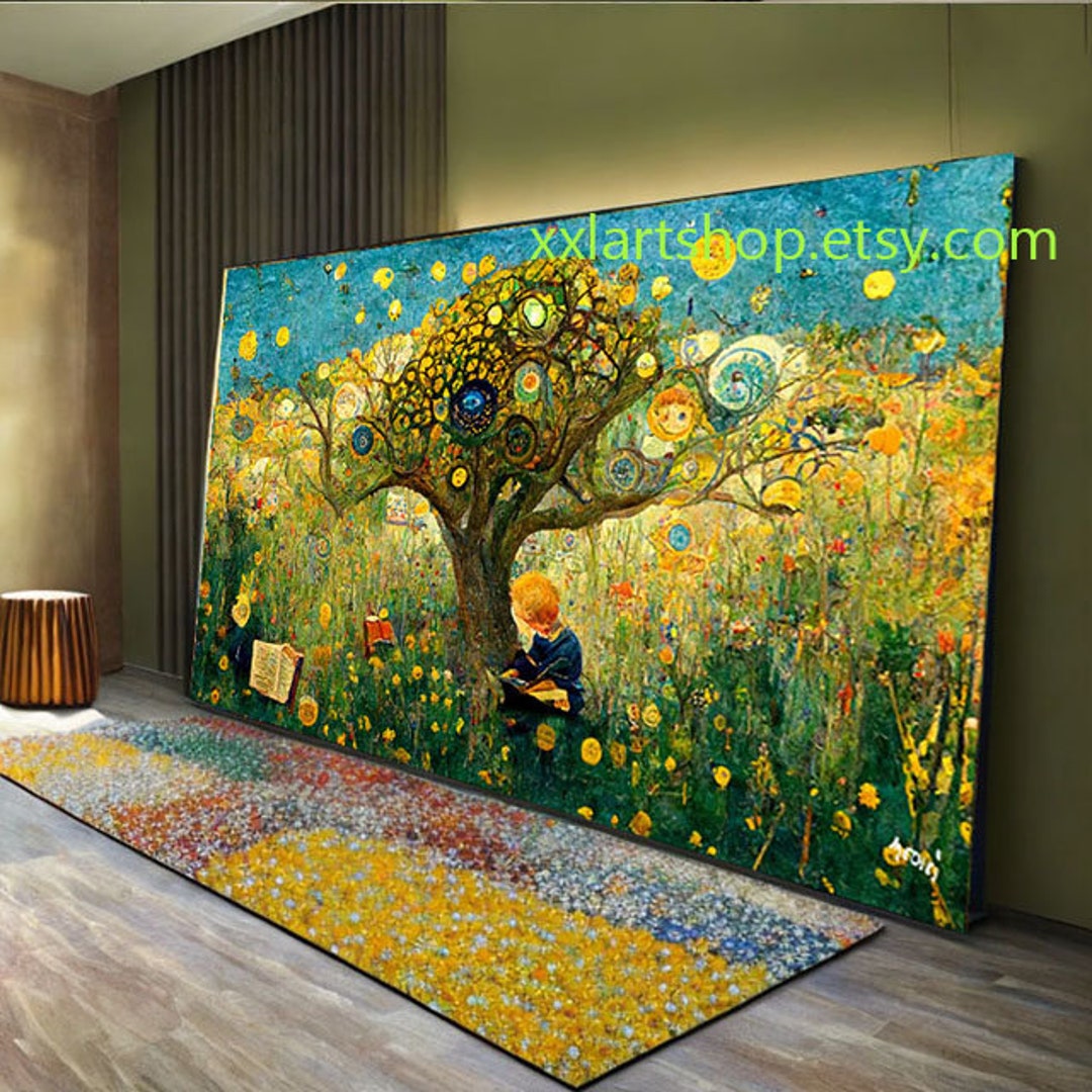 Cuadro el árbol de la vida de Klimt sobre lienzo de lona con marco de  madera Forme