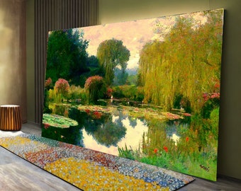 Landschaft  Bild Claude Monet Style Nature Blume  Pflanzen Wandkunst Leinwand Nature Modern Bild Wohnzimme xxl art l1109