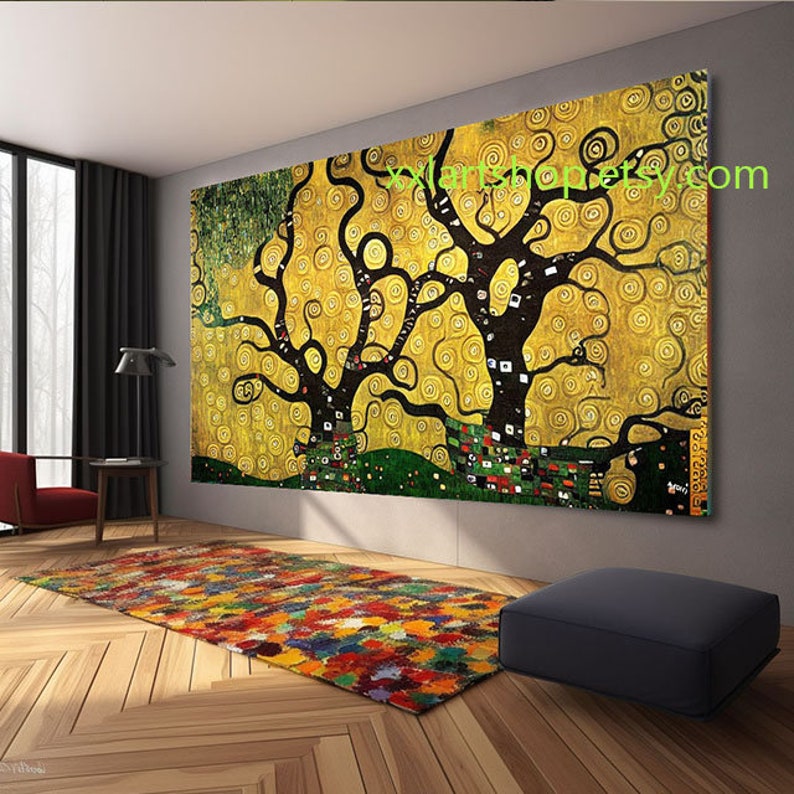 Tree of Life Gustav Klimt Style Wall Art Canvas Wall Art Print Modern ...