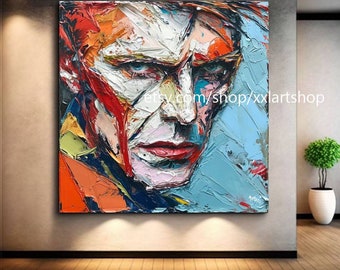 David Bowie POP ART by MEDICI Face Art Canvas Wall Art Pop Art Modern Picture Living Room Office xxl art #fe2-28