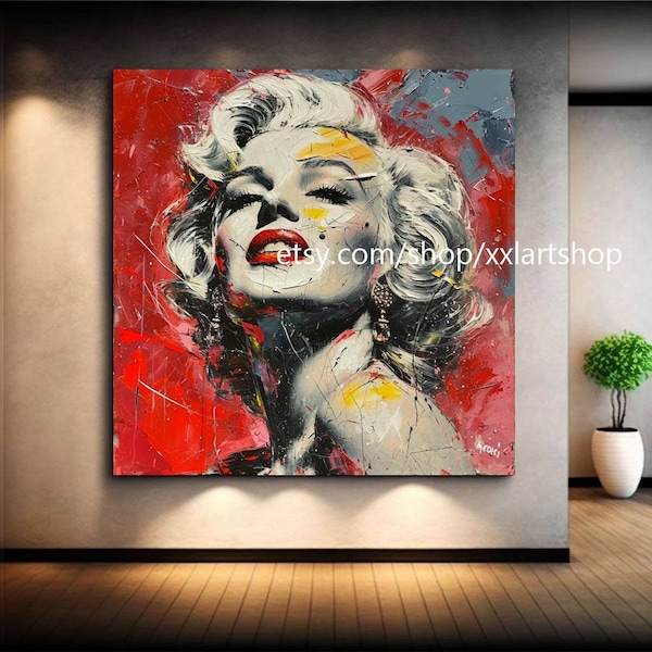 Marilyn POP ART by MEDICI Art du visage, toile, art mural, art mural, photo moderne, salon, bureau, art xxl #fe2-35