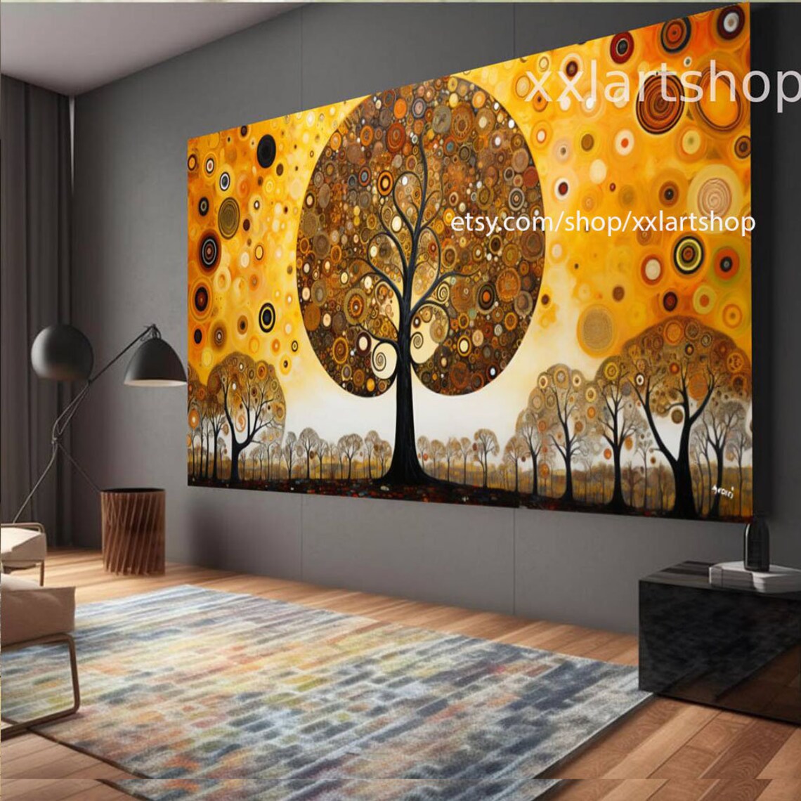 Tree of Life Gustav Klimt Style Wall Art Canvas Wall Art Print Modern ...