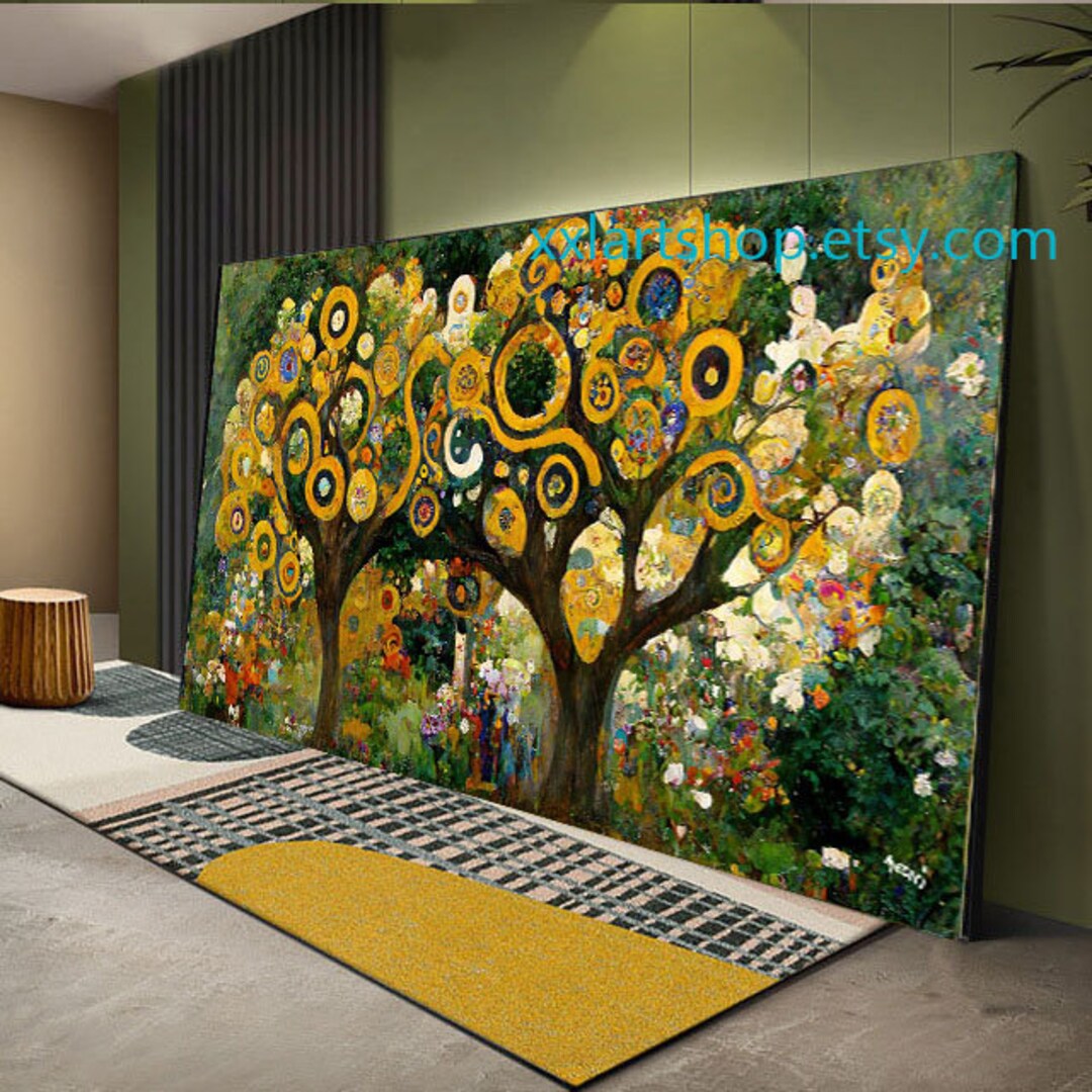 Tree of Life Gustav Klimt Style Wall Art Canvas Wall Art Print Modern ...