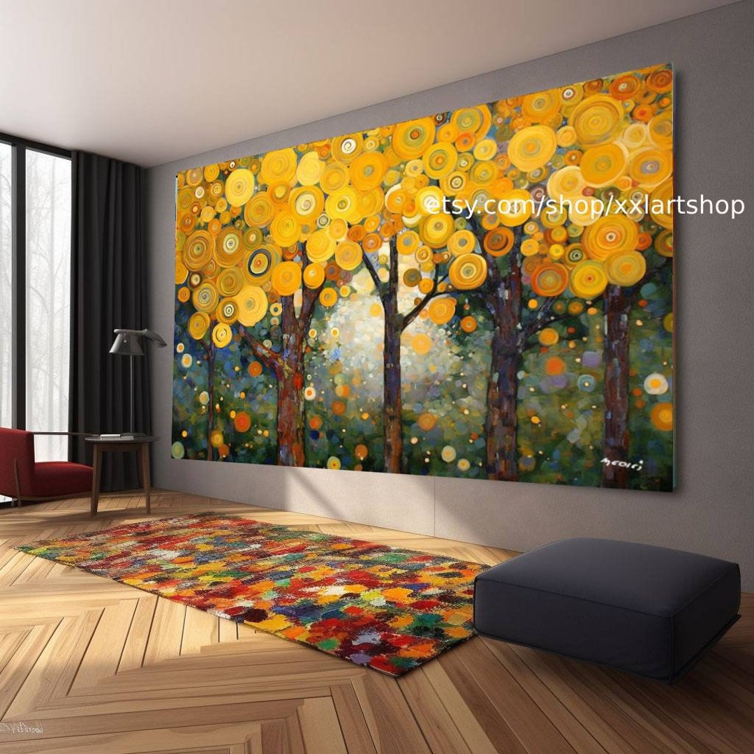 Tree of Life Gustav Klimt Style Wall Art Canvas Wall Art Print Modern ...
