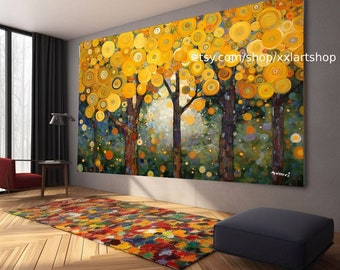 Baum des Lebens Gustav Klimt style Wandkunst Leinwand Wandkunstdruck Modernes Bild Wohnzimme gespannt auf Keilrahmen oder gerollt t155