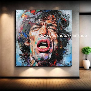 POP ART by MEDICI Face Art Canvas Wall Art Pop Art Modern Picture Living Room Office xxl art #fe2-37