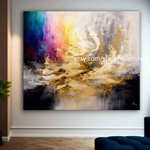 Abstract Art Canvas Wall Art Modern Picture Living Room Office stretched on frame or rolled xxl art #a213