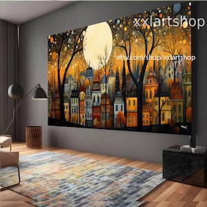 Tree of life Gustav Klimt style Wall Art Canvas Wall Art Print Modern Picture Living Room Office stretched on frame or rolled #t113f
