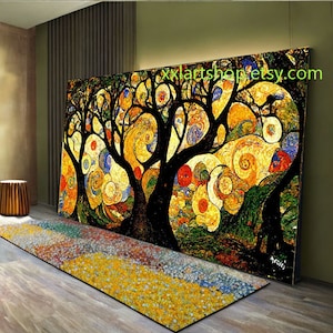 Tree of life Gustav Klimt Wall Art Canvas Wall Art Print Modern Picture Living Room Office stretched or rolled L413n image 1