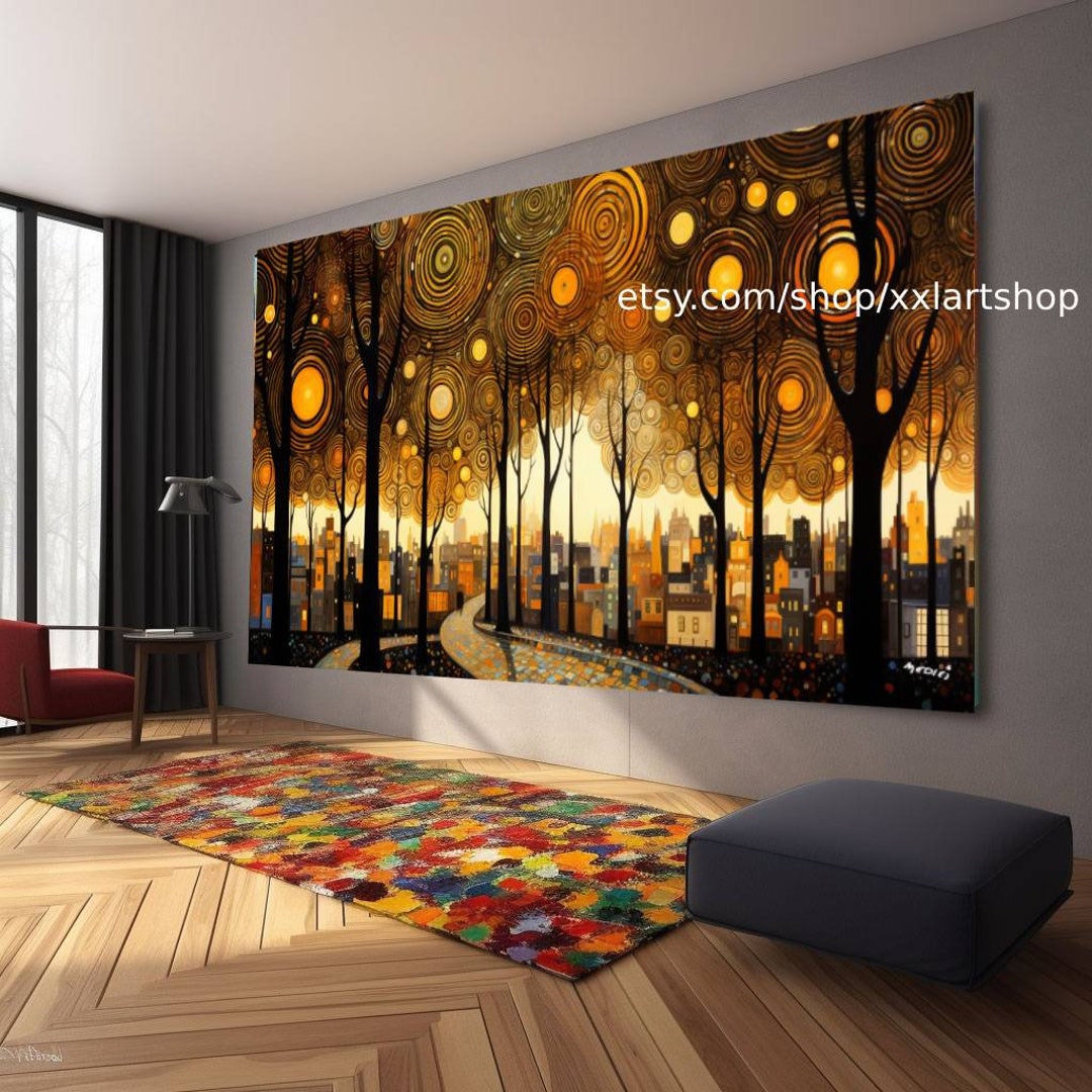 Tree of Life Gustav Klimt Style Wall Art Canvas Wall Art Print Modern ...