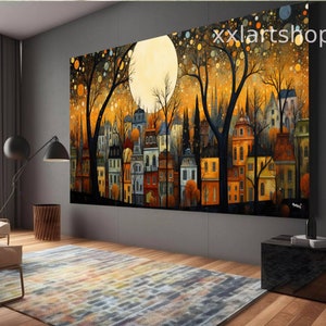 Arbre de vie Art mural sur toile style Gustav Klimt, impression d'art mural, tableau moderne dans le salon, bureau, cadre ou laminé t113f image 1