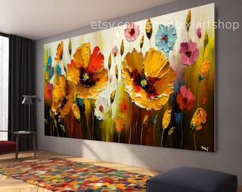 Landscape Flower by Medici Wall Art Canvas Wall Art Print Modern Picture Living Room Office stretched on frame or rolled #l1123
