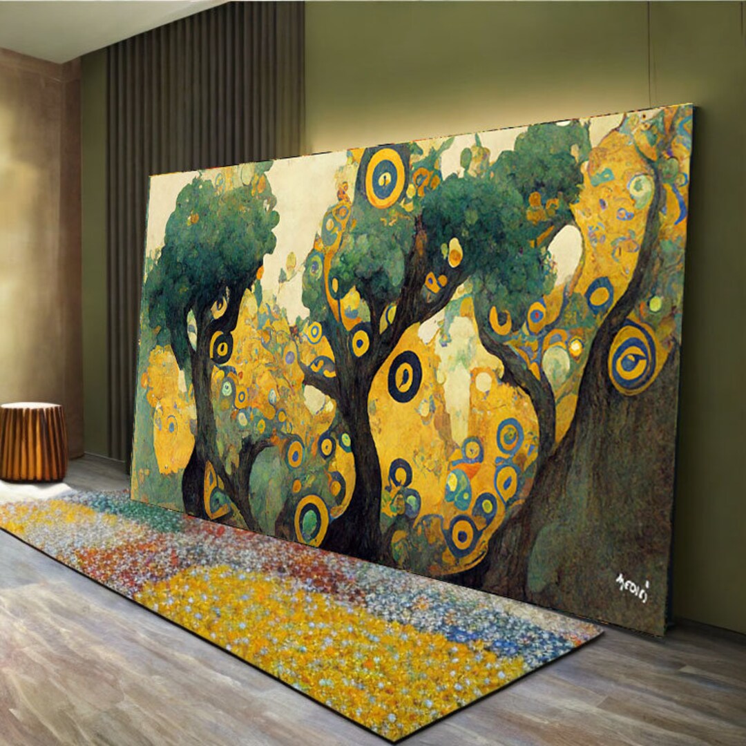 Tree of Life Gustav Klimt Style Wall Art Canvas Wall Art Print - Etsy