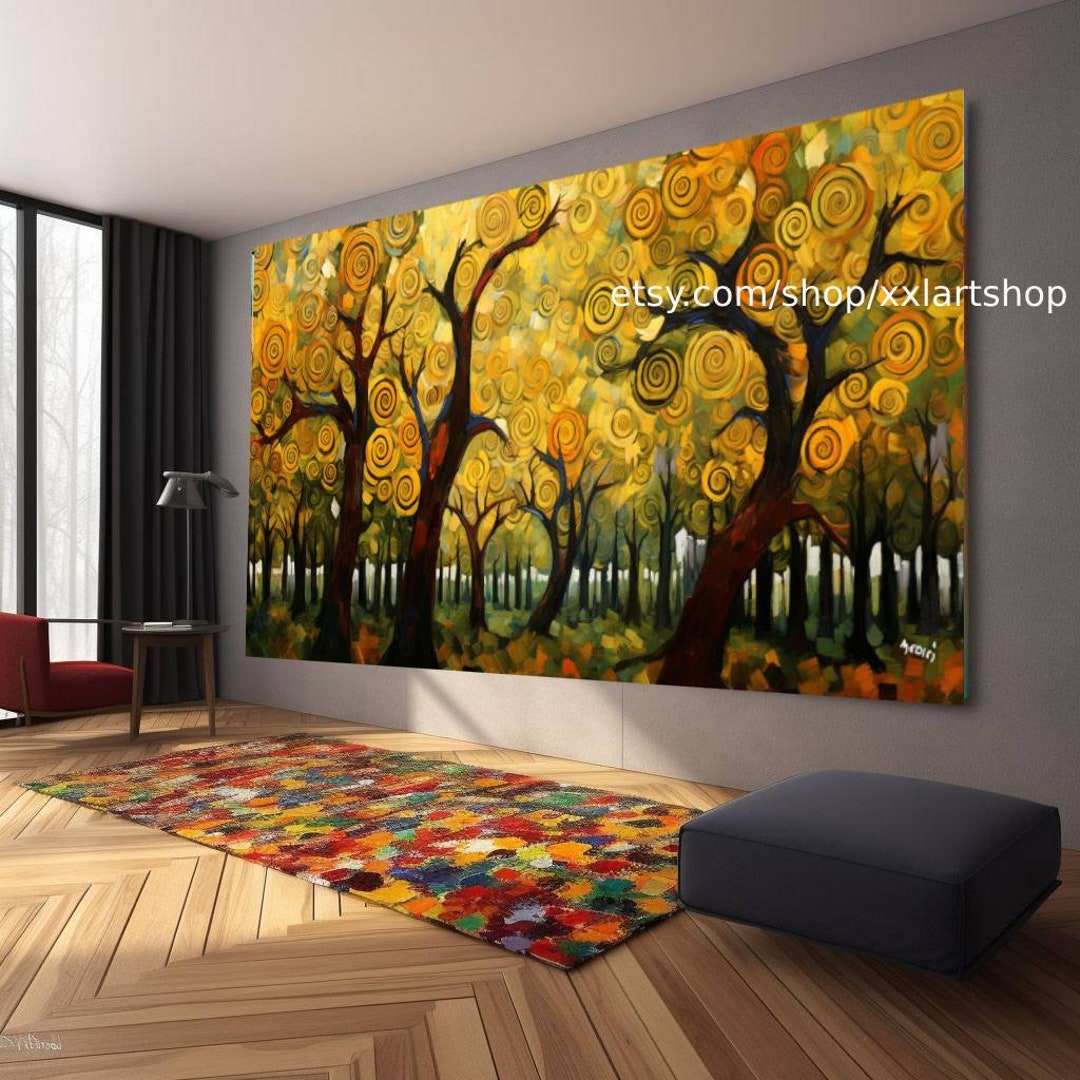 Tree of Life Gustav Klimt Style Wall Art Canvas Wall Art Print Modern ...
