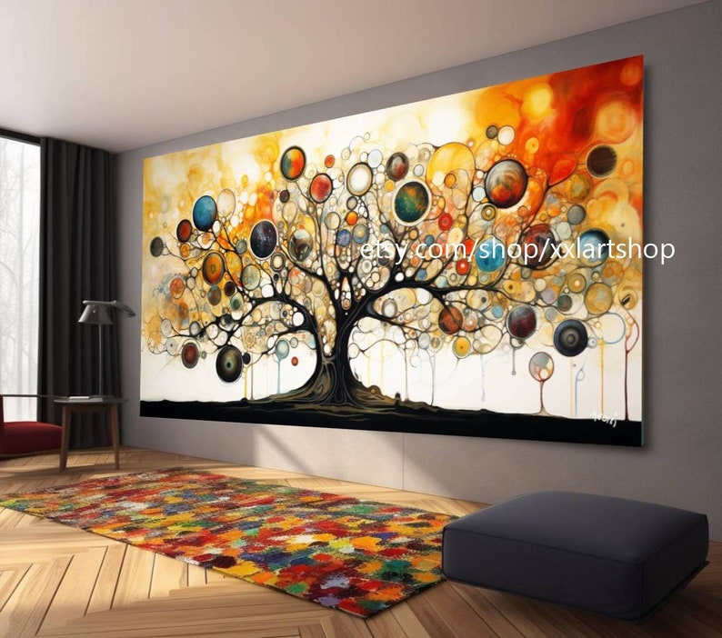 Tree by Vera Medici Gustav Klimt style Wall Art Canvas Wall Art Print Modern Picture Living Room Office stretched on frame or rolled tr521a zdjęcie 1