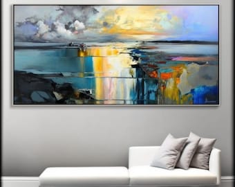 Landscape see Wall Art Canvas Wall Art Print Modern Picture Living Room Office stretched on frame or rolled #l1048