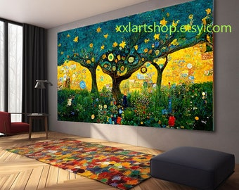 Tree of life Gustav Klimt style Wall Art Canvas Wall Art Print Modern Picture Living Room Office  #l379