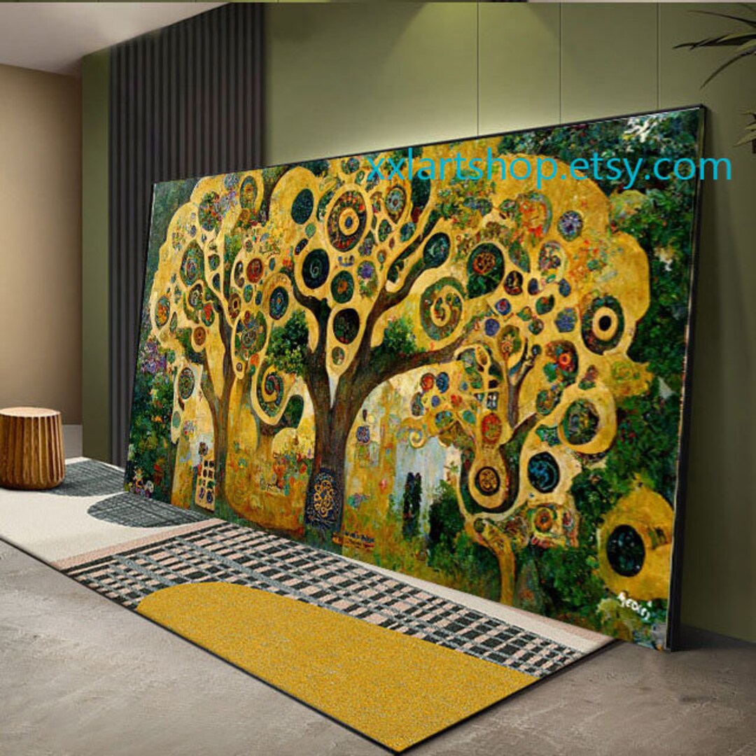 Tree of Life Gustav Klimt Style Wall Art Canvas Wall Art Print Modern ...